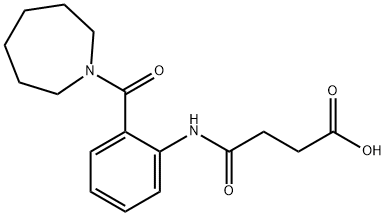 4-[2-(1-azepanylcarbonyl)anilino]-4-oxobutanoic acid,875205-38-2,结构式