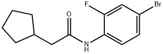 N-(4-bromo-2-fluorophenyl)-2-cyclopentylacetamide 结构式