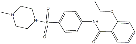 2-ethoxy-N-{4-[(4-methyl-1-piperazinyl)sulfonyl]phenyl}benzamide 化学構造式