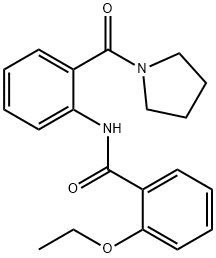 2-ethoxy-N-[2-(1-pyrrolidinylcarbonyl)phenyl]benzamide 结构式