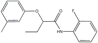 N-(2-fluorophenyl)-2-(3-methylphenoxy)butanamide Struktur