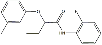 N-(2-fluorophenyl)-2-(3-methylphenoxy)butanamide,876047-27-7,结构式