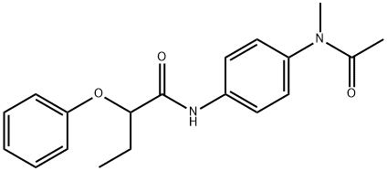 N-{4-[acetyl(methyl)amino]phenyl}-2-phenoxybutanamide Struktur