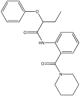 2-phenoxy-N-[2-(1-piperidinylcarbonyl)phenyl]butanamide,876115-29-6,结构式