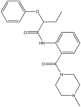 N-{2-[(4-methyl-1-piperazinyl)carbonyl]phenyl}-2-phenoxybutanamide 化学構造式