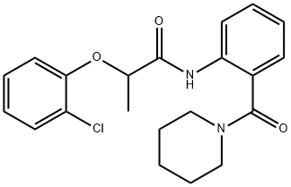 2-(2-chlorophenoxy)-N-[2-(1-piperidinylcarbonyl)phenyl]propanamide Structure