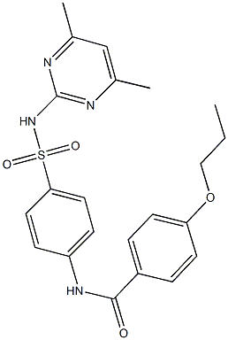 N-(4-{[(4,6-dimethyl-2-pyrimidinyl)amino]sulfonyl}phenyl)-4-propoxybenzamide Structure