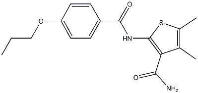 4,5-dimethyl-2-[(4-propoxybenzoyl)amino]-3-thiophenecarboxamide,876179-96-3,结构式