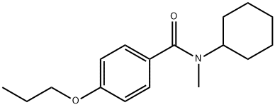 N-cyclohexyl-N-methyl-4-propoxybenzamide Struktur