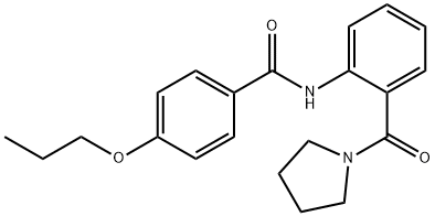 4-propoxy-N-[2-(1-pyrrolidinylcarbonyl)phenyl]benzamide 结构式