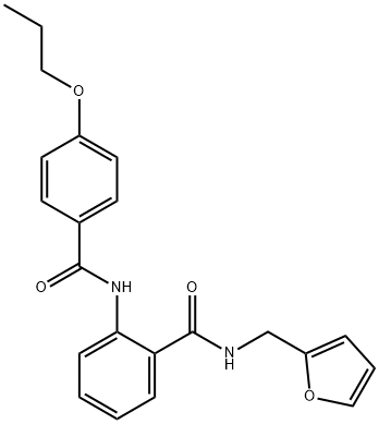 N-(2-furylmethyl)-2-[(4-propoxybenzoyl)amino]benzamide 化学構造式
