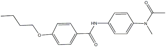 N-{4-[acetyl(methyl)amino]phenyl}-4-butoxybenzamide Structure