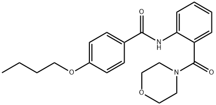 4-butoxy-N-[2-(4-morpholinylcarbonyl)phenyl]benzamide 化学構造式