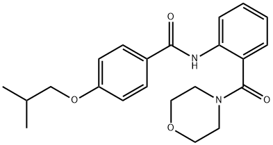 4-isobutoxy-N-[2-(4-morpholinylcarbonyl)phenyl]benzamide Structure