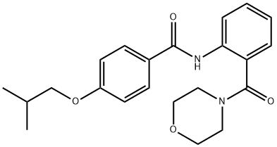 4-isobutoxy-N-[2-(4-morpholinylcarbonyl)phenyl]benzamide,876362-59-3,结构式