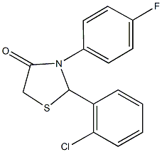 2-(2-chlorophenyl)-3-(4-fluorophenyl)-1,3-thiazolidin-4-one|