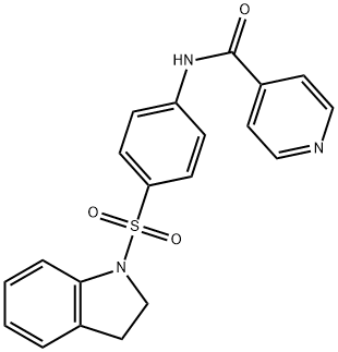 N-[4-(2,3-dihydro-1H-indol-1-ylsulfonyl)phenyl]isonicotinamide Structure