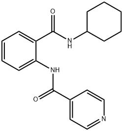 N-{2-[(cyclohexylamino)carbonyl]phenyl}isonicotinamide Structure