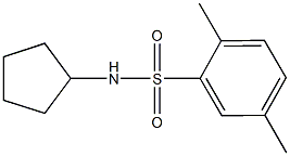 N-cyclopentyl-2,5-dimethylbenzenesulfonamide 结构式