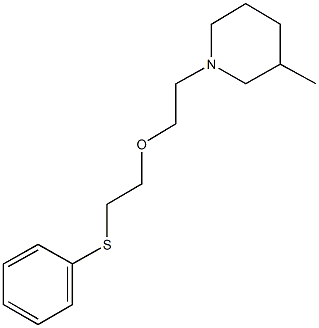 2-(3-methyl-1-piperidinyl)ethyl 2-(phenylsulfanyl)ethyl ether 化学構造式