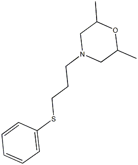 3-(2,6-dimethyl-4-morpholinyl)propyl phenyl sulfide 化学構造式