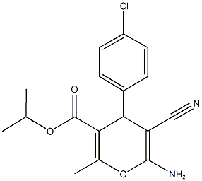 isopropyl 6-amino-4-(4-chlorophenyl)-5-cyano-2-methyl-4H-pyran-3-carboxylate|