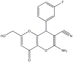 2-amino-4-(3-fluorophenyl)-6-(hydroxymethyl)-8-oxo-4,8-dihydropyrano[3,2-b]pyran-3-carbonitrile|