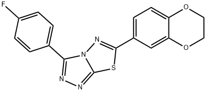 6-(2,3-dihydro-1,4-benzodioxin-6-yl)-3-(4-fluorophenyl)[1,2,4]triazolo[3,4-b][1,3,4]thiadiazole Structure