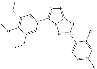 6-(2,4-dichlorophenyl)-3-(3,4,5-trimethoxyphenyl)[1,2,4]triazolo[3,4-b][1,3,4]thiadiazole Structure