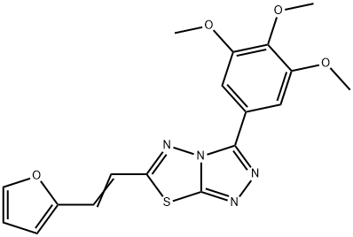 6-[2-(2-furyl)vinyl]-3-(3,4,5-trimethoxyphenyl)[1,2,4]triazolo[3,4-b][1,3,4]thiadiazole Structure