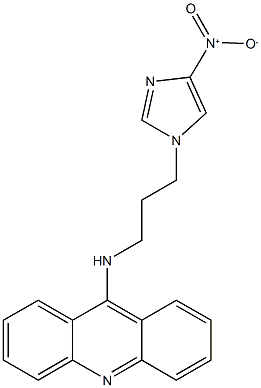 9-[(3-{4-nitro-1H-imidazol-1-yl}propyl)amino]acridine Structure