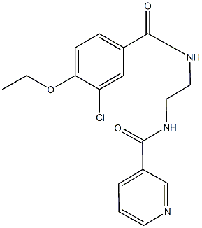 N-{2-[(3-chloro-4-ethoxybenzoyl)amino]ethyl}nicotinamide 化学構造式