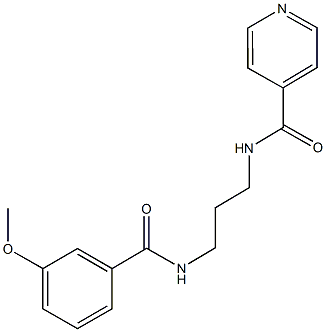 N-{3-[(3-methoxybenzoyl)amino]propyl}isonicotinamide Struktur