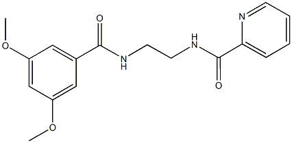 N-{2-[(3,5-dimethoxybenzoyl)amino]ethyl}-2-pyridinecarboxamide Struktur