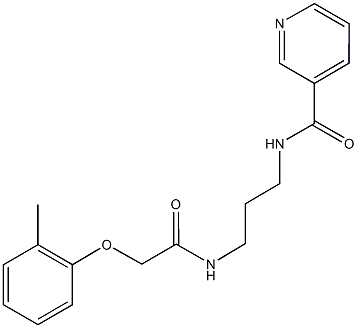 N-(3-{[2-(2-methylphenoxy)acetyl]amino}propyl)nicotinamide Structure