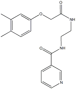 N-(2-{[2-(3,4-dimethylphenoxy)acetyl]amino}ethyl)nicotinamide Structure