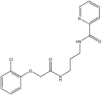 N-(3-{[2-(2-chlorophenoxy)acetyl]amino}propyl)-2-pyridinecarboxamide Structure
