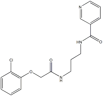 N-(3-{[2-(2-chlorophenoxy)acetyl]amino}propyl)nicotinamide Struktur