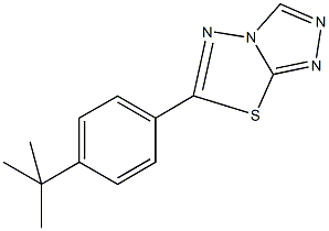 6-(4-tert-butylphenyl)[1,2,4]triazolo[3,4-b][1,3,4]thiadiazole 化学構造式