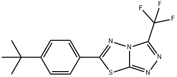 6-(4-tert-butylphenyl)-3-(trifluoromethyl)[1,2,4]triazolo[3,4-b][1,3,4]thiadiazole,876884-17-2,结构式