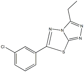 6-(3-chlorophenyl)-3-ethyl[1,2,4]triazolo[3,4-b][1,3,4]thiadiazole Structure