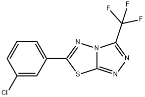 6-(3-chlorophenyl)-3-(trifluoromethyl)[1,2,4]triazolo[3,4-b][1,3,4]thiadiazole 化学構造式