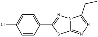 6-(4-chlorophenyl)-3-ethyl[1,2,4]triazolo[3,4-b][1,3,4]thiadiazole 结构式