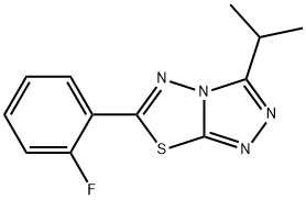 6-(2-fluorophenyl)-3-isopropyl[1,2,4]triazolo[3,4-b][1,3,4]thiadiazole 结构式