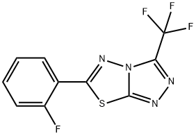 6-(2-fluorophenyl)-3-(trifluoromethyl)[1,2,4]triazolo[3,4-b][1,3,4]thiadiazole 结构式