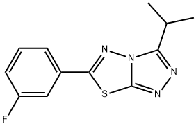 6-(3-fluorophenyl)-3-isopropyl[1,2,4]triazolo[3,4-b][1,3,4]thiadiazole Structure