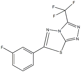 6-(3-fluorophenyl)-3-(trifluoromethyl)[1,2,4]triazolo[3,4-b][1,3,4]thiadiazole 结构式