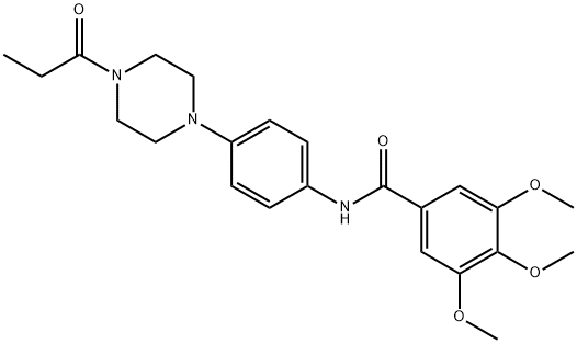 3,4,5-trimethoxy-N-[4-(4-propionyl-1-piperazinyl)phenyl]benzamide|