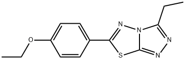 6-(4-ethoxyphenyl)-3-ethyl[1,2,4]triazolo[3,4-b][1,3,4]thiadiazole 化学構造式