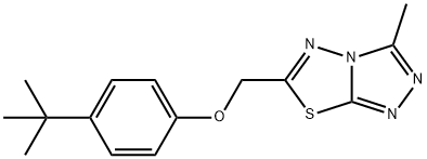 4-tert-butylphenyl (3-methyl[1,2,4]triazolo[3,4-b][1,3,4]thiadiazol-6-yl)methyl ether,876886-15-6,结构式